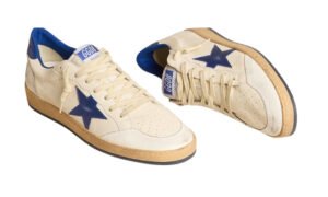 Ball Star bianca con stella e talloncino bluette